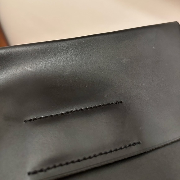 J Crew Black Leather Clutch Purse - Picture 5 of 5
